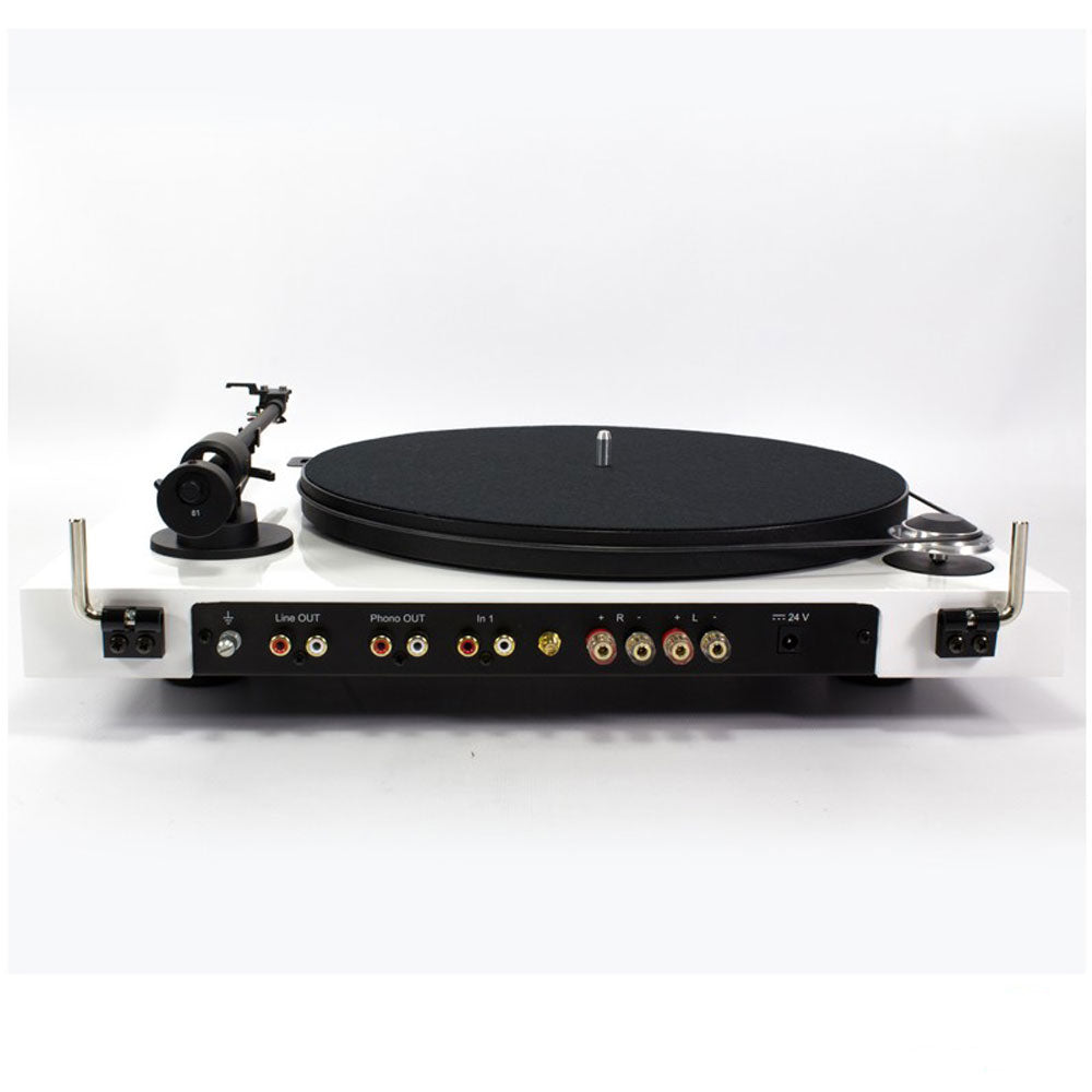 Pro-Ject Juke Box E All-in-one Bluetooth Turntable + Kanto YU Passive 6 Bundle in White