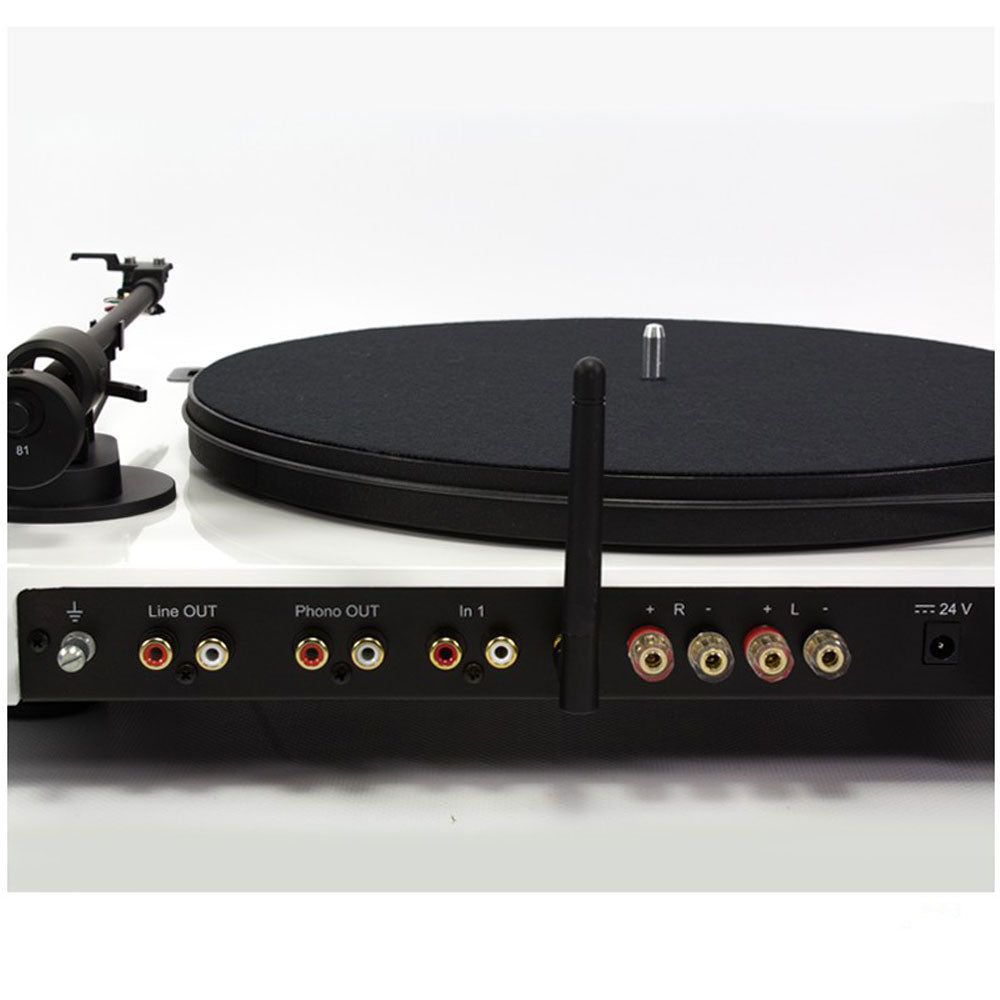Pro-Ject Juke Box E All-in-one Bluetooth Turntable + Kanto YU Passive 6 Bundle in White