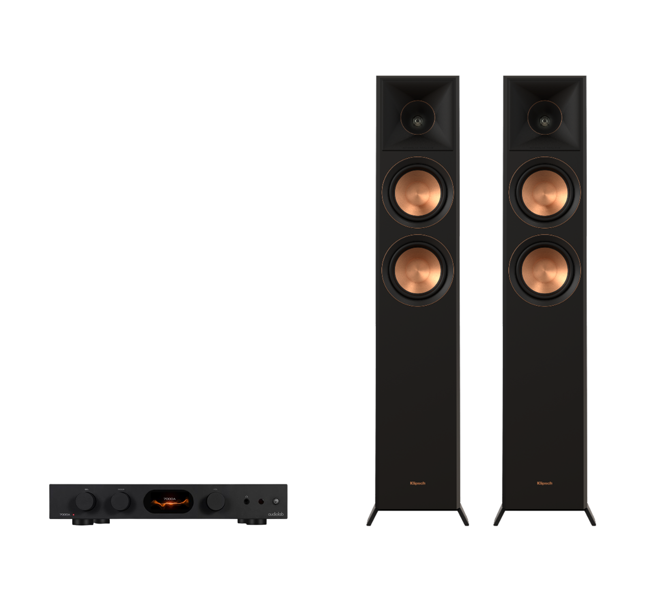 Audiolab 7000A Integrated Amplifier + Klipsch RP-6000F II Floor Standing Speakers Package and 5 metres Classic 79 Strand