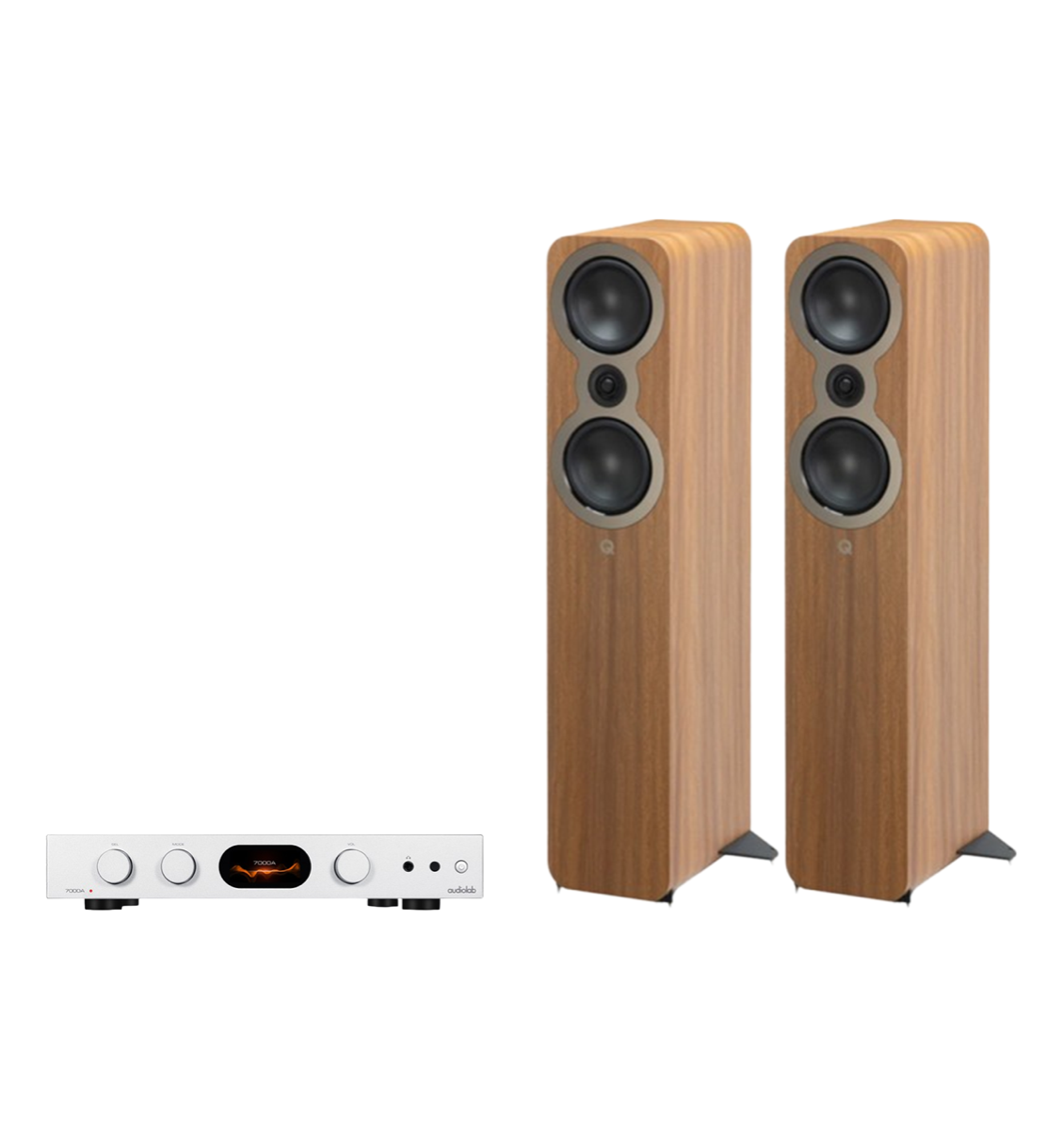 Audiolab 7000A Integrated Amplifier + Q Acoustics 3050c Floor Standing Speakers Package and 5 metres Classic 79 Strand