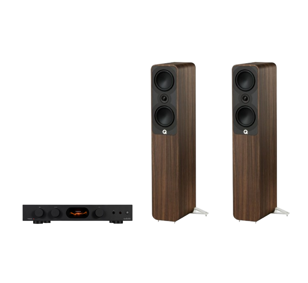 Audiolab 7000A Integrated Amplifier + Q Acoustics 5040 Floor Standing Speakers Package and 5 metres Classic 79 Strand