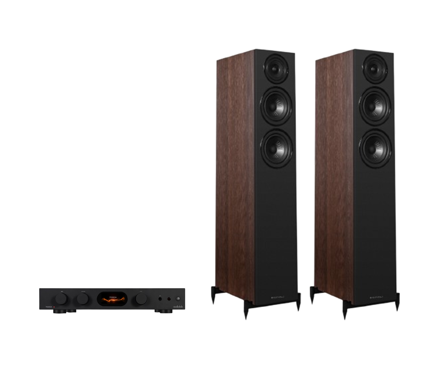 Audiolab 7000A Integrated Amplifier + Wharfedale Diamond 12.3i Floor Standing Speakers Package and 5 metres Classic 79 Strand