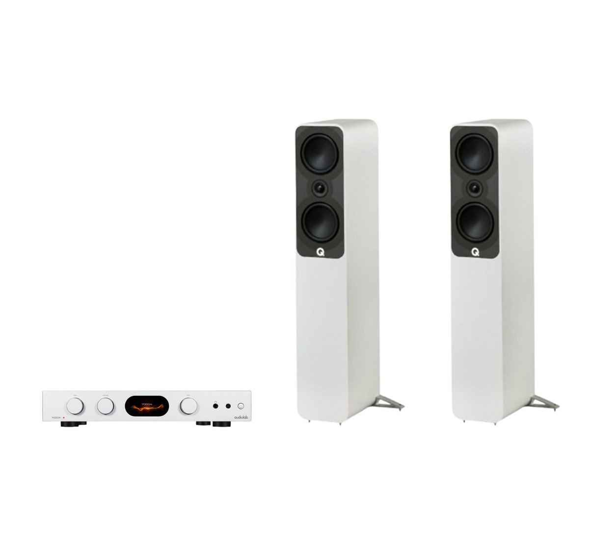 Audiolab 7000A Integrated Amplifier + Q Acoustics 5040 Floor Standing Speakers Package and 5 metres Classic 79 Strand