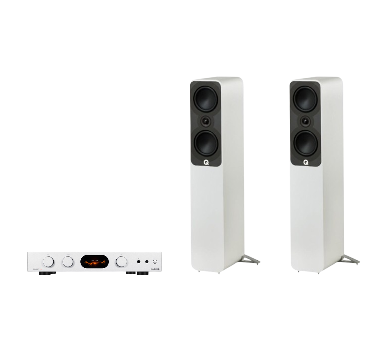 Audiolab 7000A Integrated Amplifier + Q Acoustics 5040 Floor Standing Speakers Package and 5 metres Classic 79 Strand