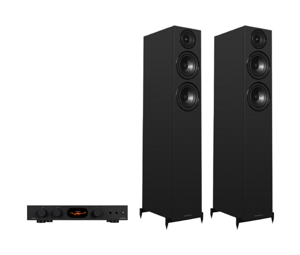 Audiolab 7000A Integrated Amplifier + Wharfedale Diamond 12.4i Floor Standing Speakers Package and 5 metres Classic 79 Strand
