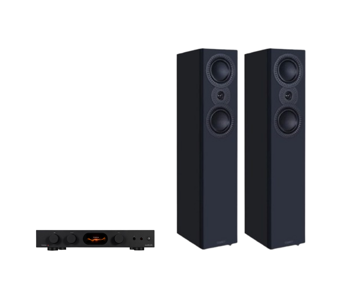 Audiolab 7000A Integrated Amplifier + Mission LX-4 MKII Floor Standing Speakers Package and 5 metres Classic 79 Strand