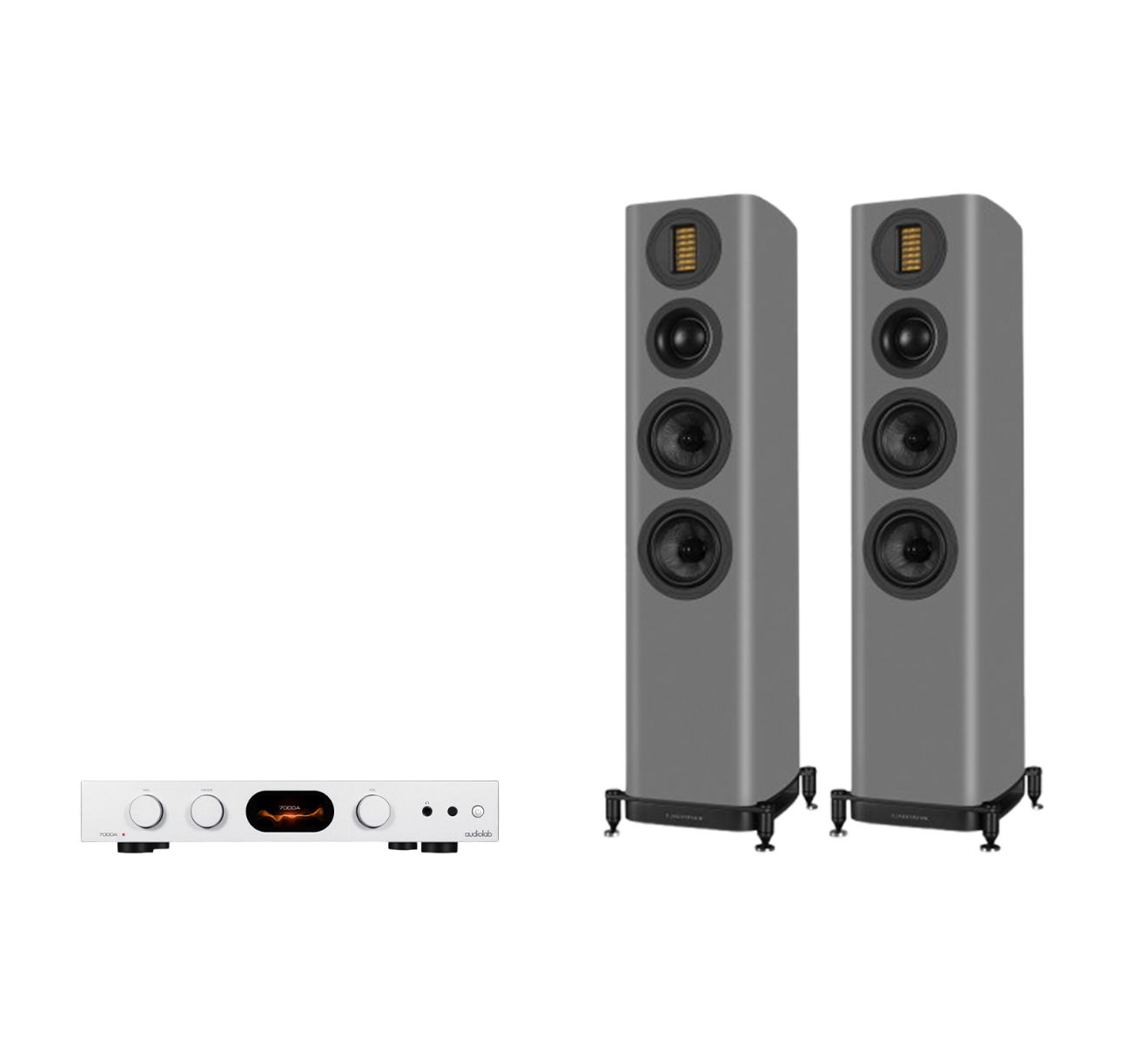 Audiolab 7000A Integrated Amplifier + Wharfedale Evo 5.3 Floor Standing Speakers Package and 5 metres Classic 79 Strand