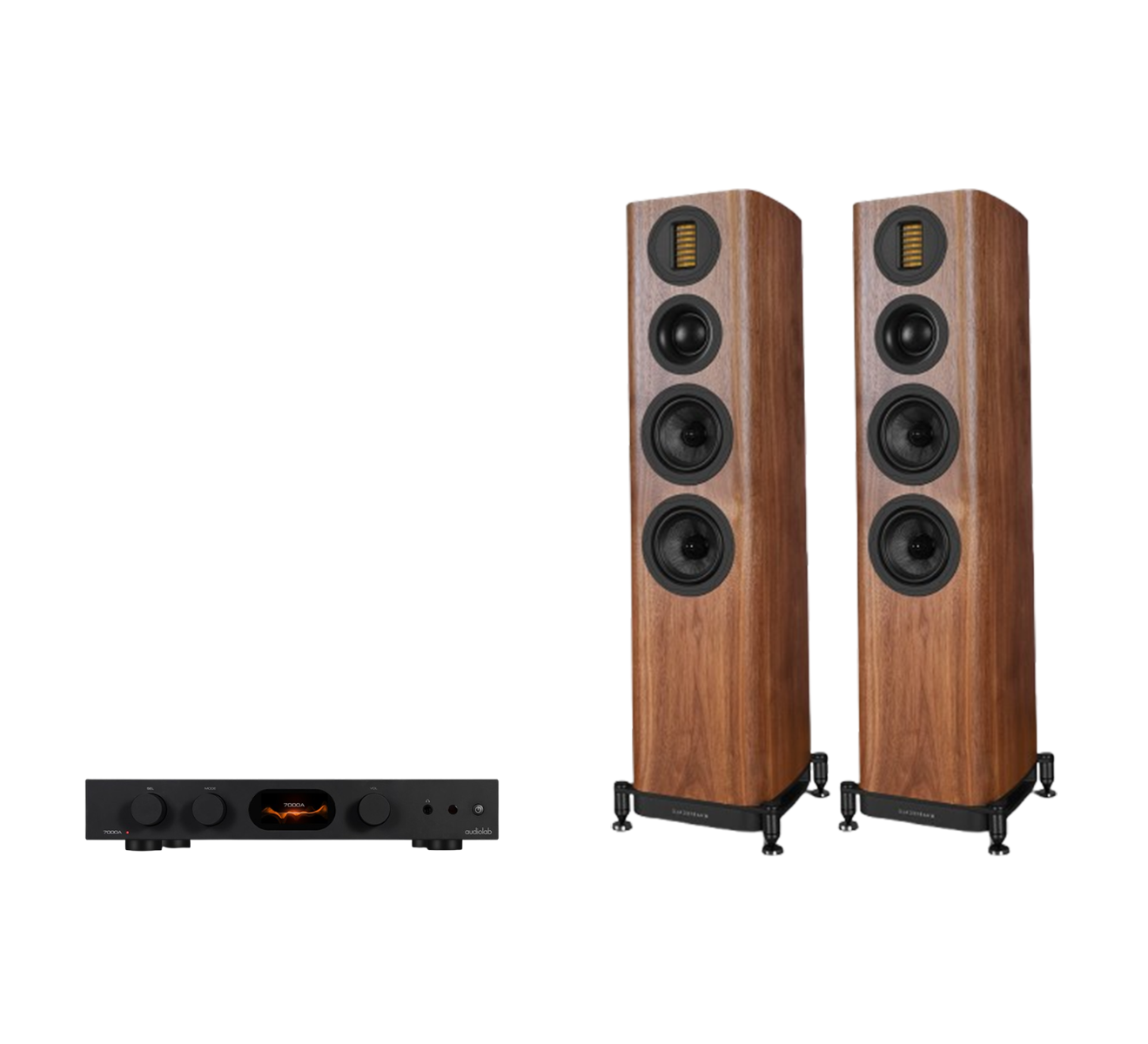 Audiolab 7000A Integrated Amplifier + Wharfedale Evo 5.3 Floor Standing Speakers Package and 5 metres Classic 79 Strand