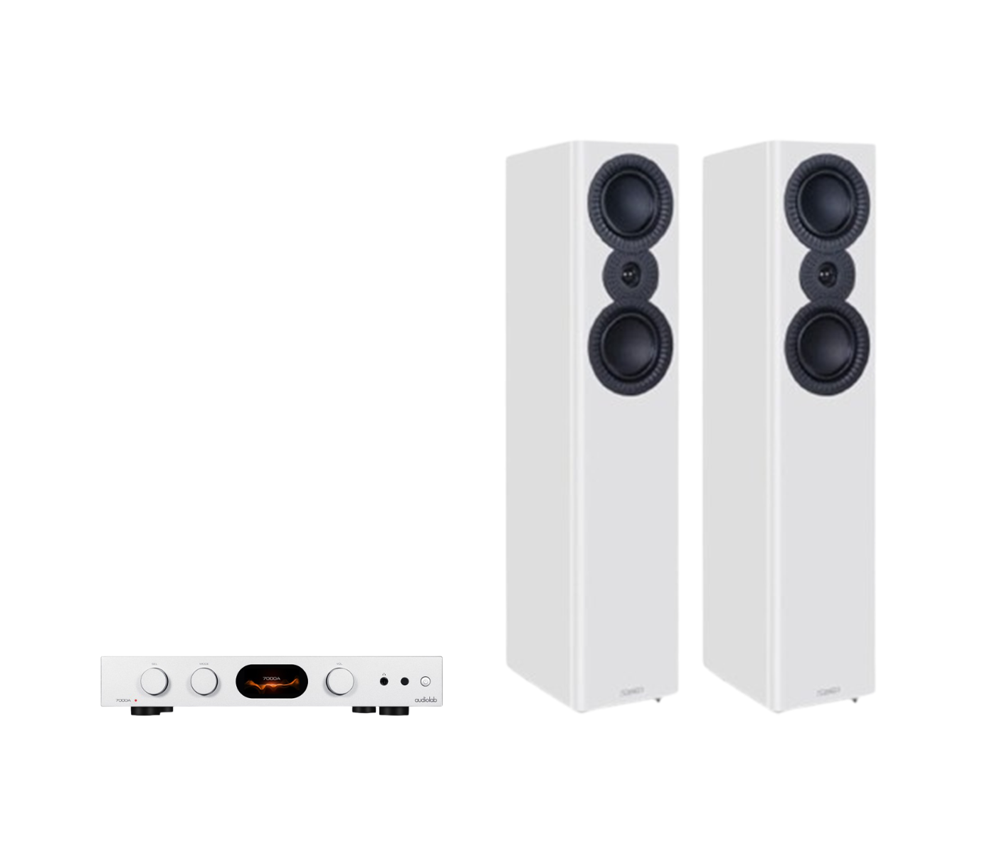 Audiolab 7000A Integrated Amplifier + Mission LX-4 MKII Floor Standing Speakers Package and 5 metres Classic 79 Strand