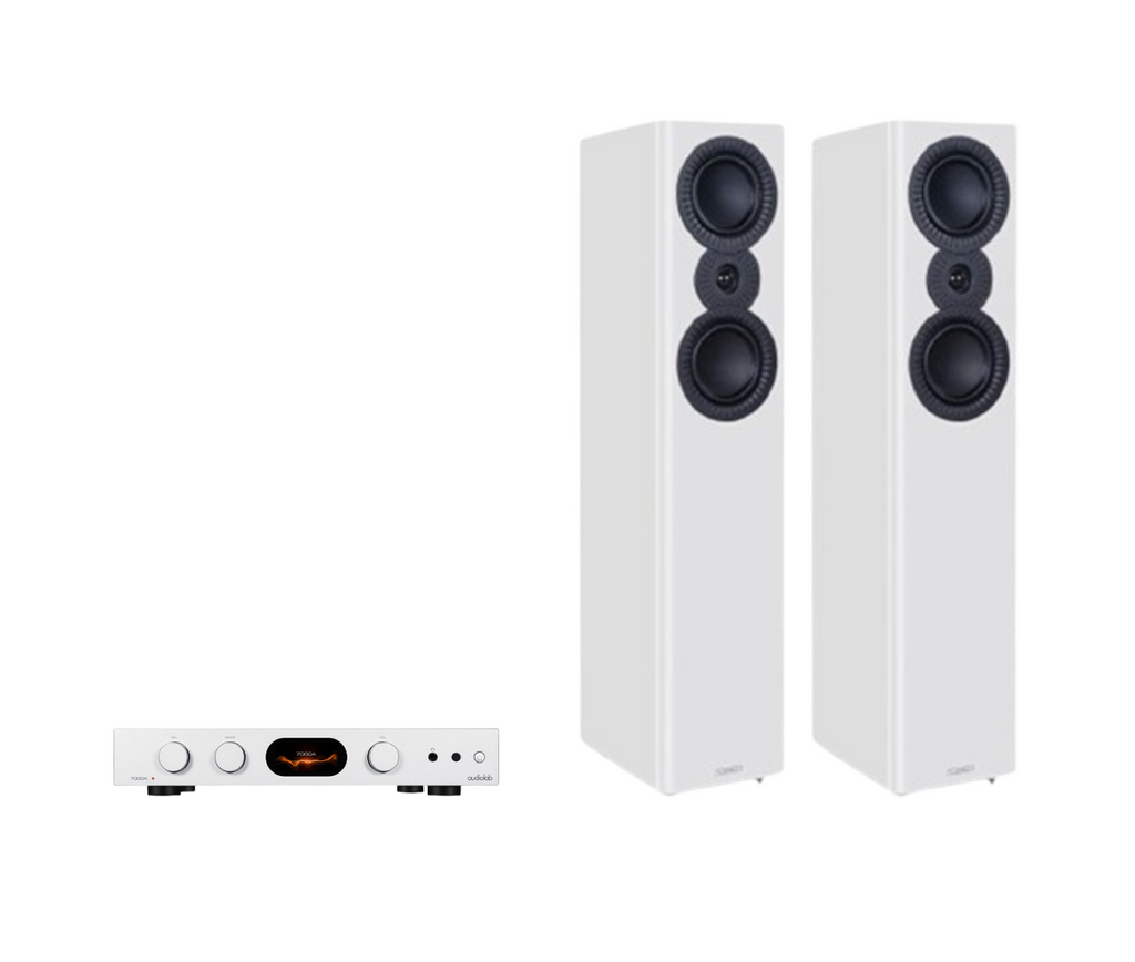 Audiolab 7000A Integrated Amplifier + Mission LX-5 MKII Floor Standing Speakers Package and 5 metres Classic 79 Strand