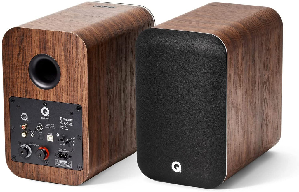 Q Acoustic M20 HD Wireless Music System Speakers Walnut