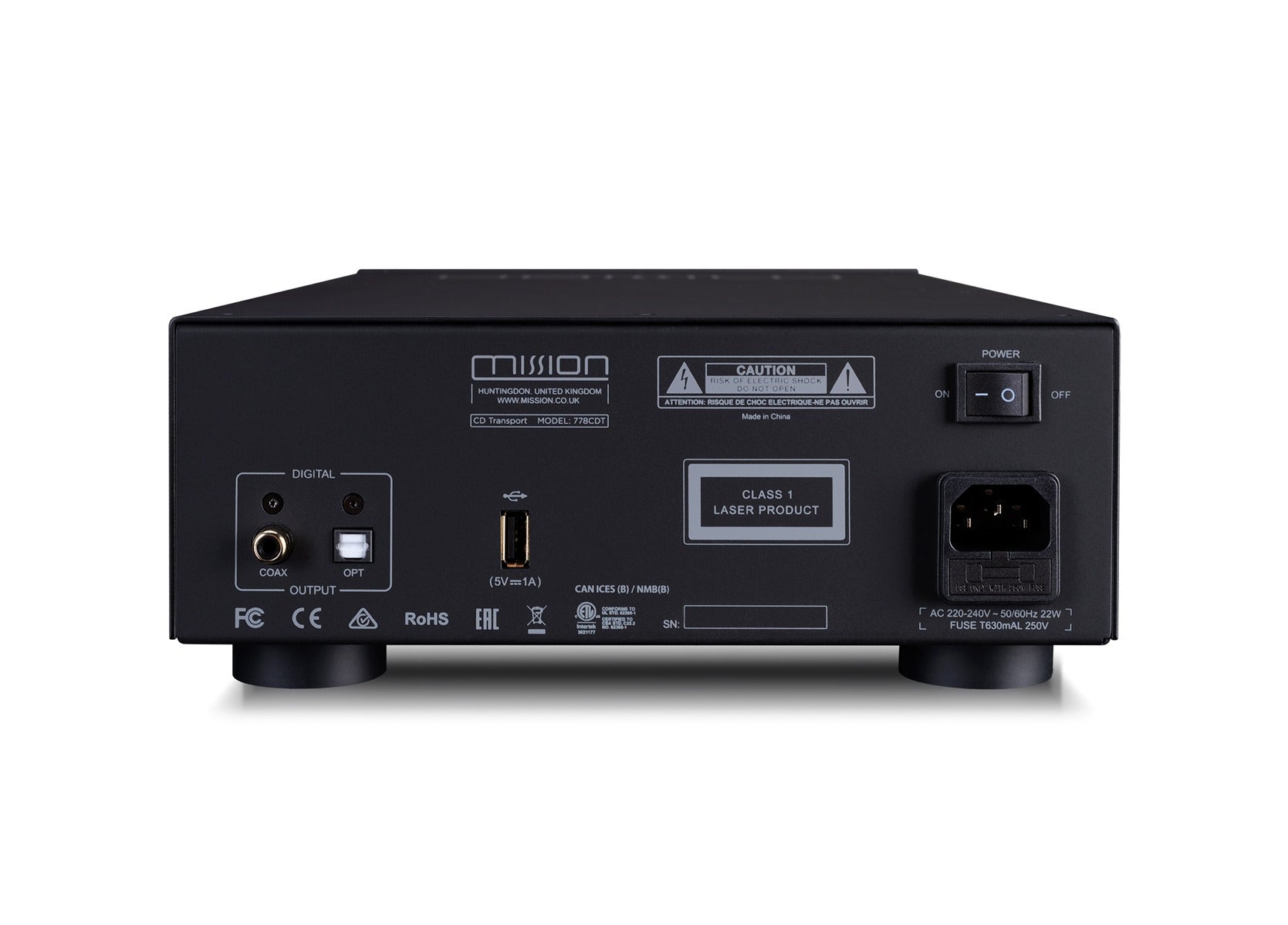 Mission 778CDT CD Transport – Black