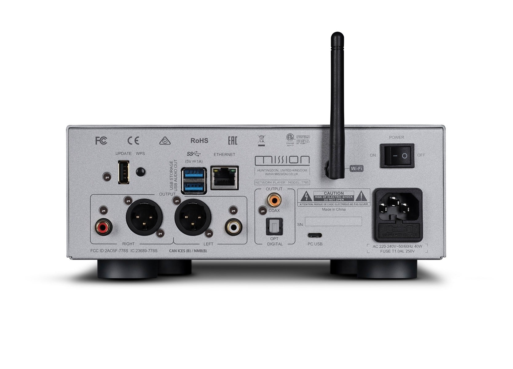 Mission 778S Wireless Music Streamer – Silver