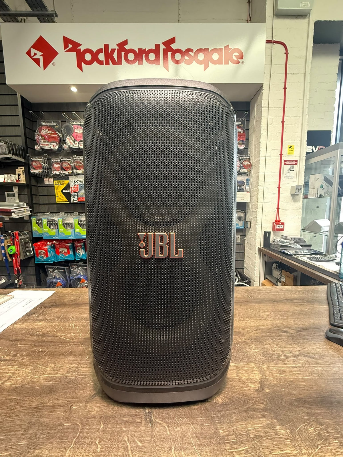 JBL PartyBox Stage 320 - Portable Bluetooth Party Speaker with Lights – Black - DAMAGED
