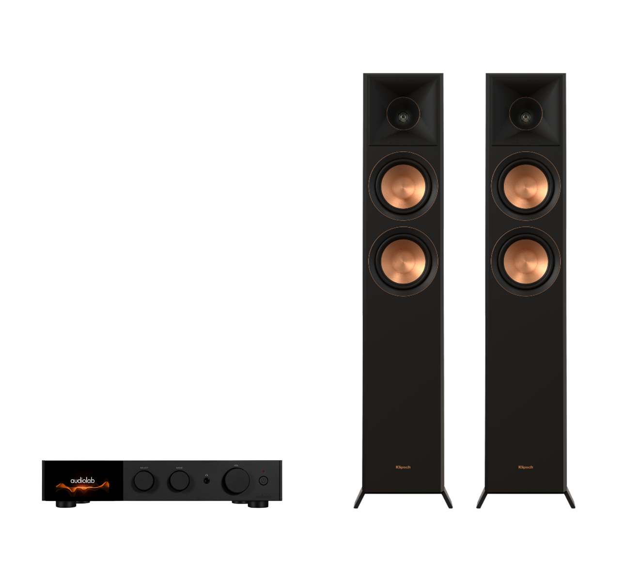 Audiolab 9000A Integrated Amplifier + Klipsch RP-6000F II Floor Standing Speakers Package and 5 metres Classic 79 Strand