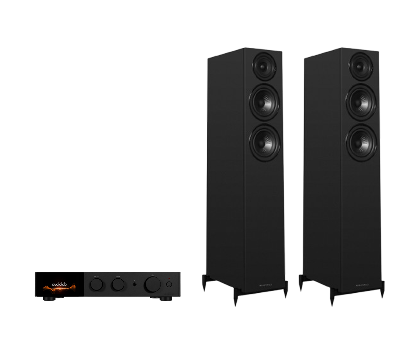 Audiolab 9000A Integrated Amplifier + Wharfedale Diamond 12.3i Floor Standing Speakers Package and 5 metres Classic 79 Strand
