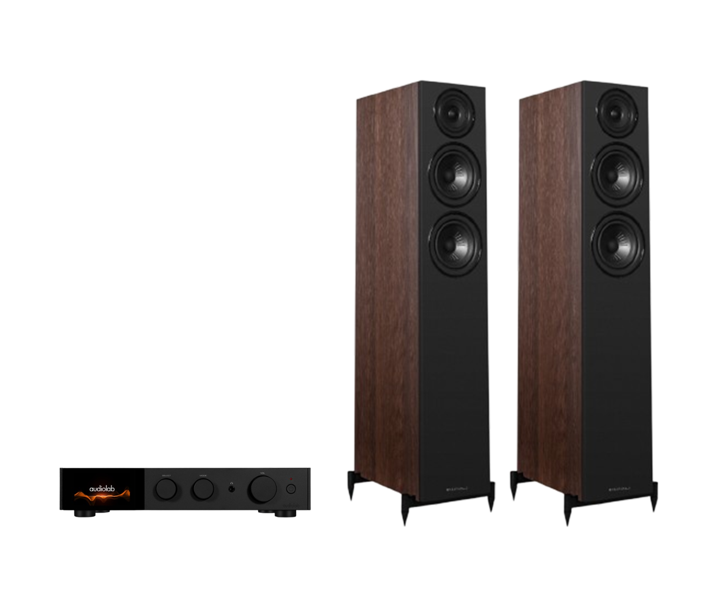 Audiolab 9000A Integrated Amplifier + Wharfedale Diamond 12.3i Floor Standing Speakers Package and 5 metres Classic 79 Strand