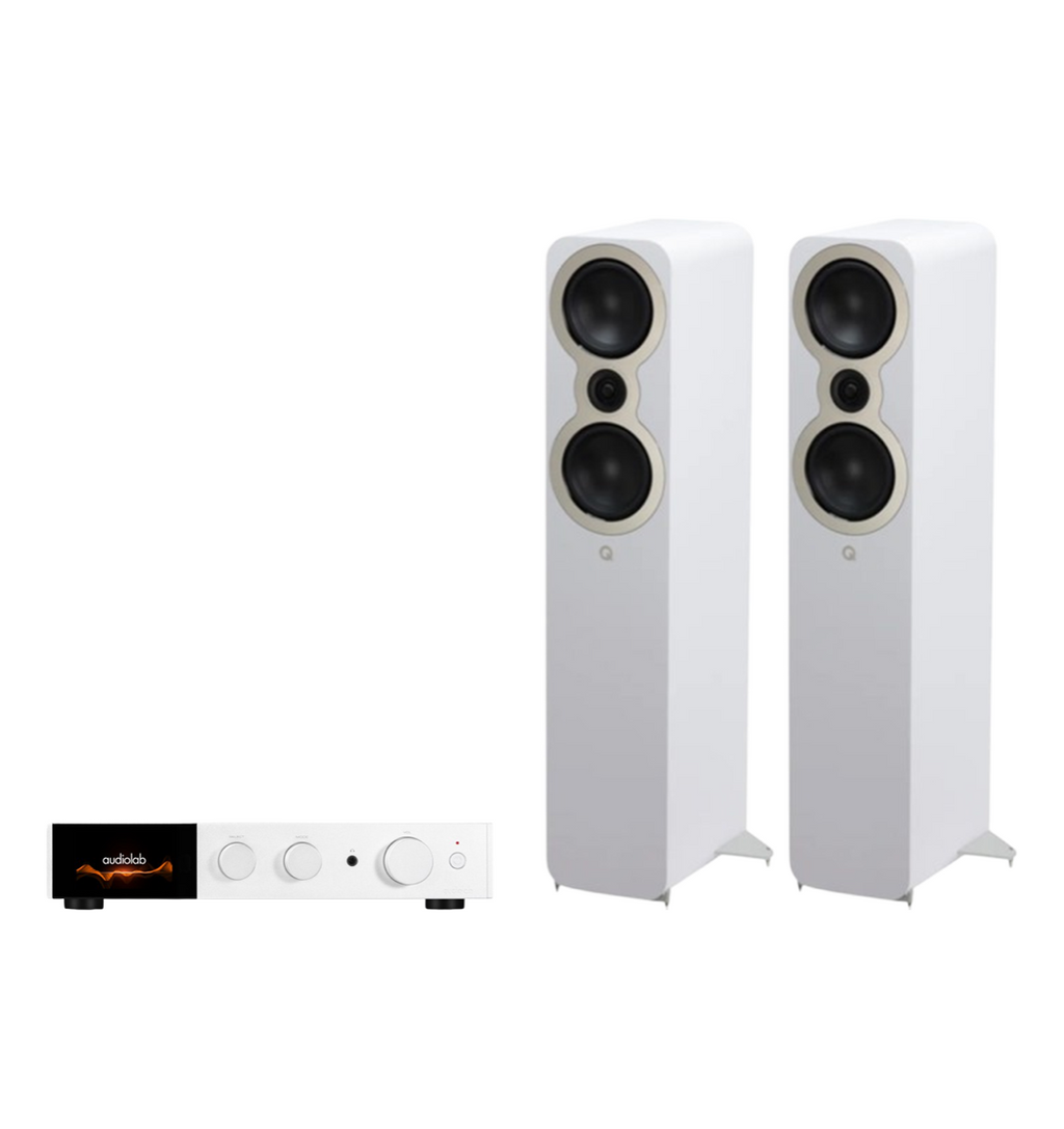 Audiolab 9000A Integrated Amplifier + Q Acoustics 3050c Floor Standing Speakers Package and 5 metres Classic 79 Strand