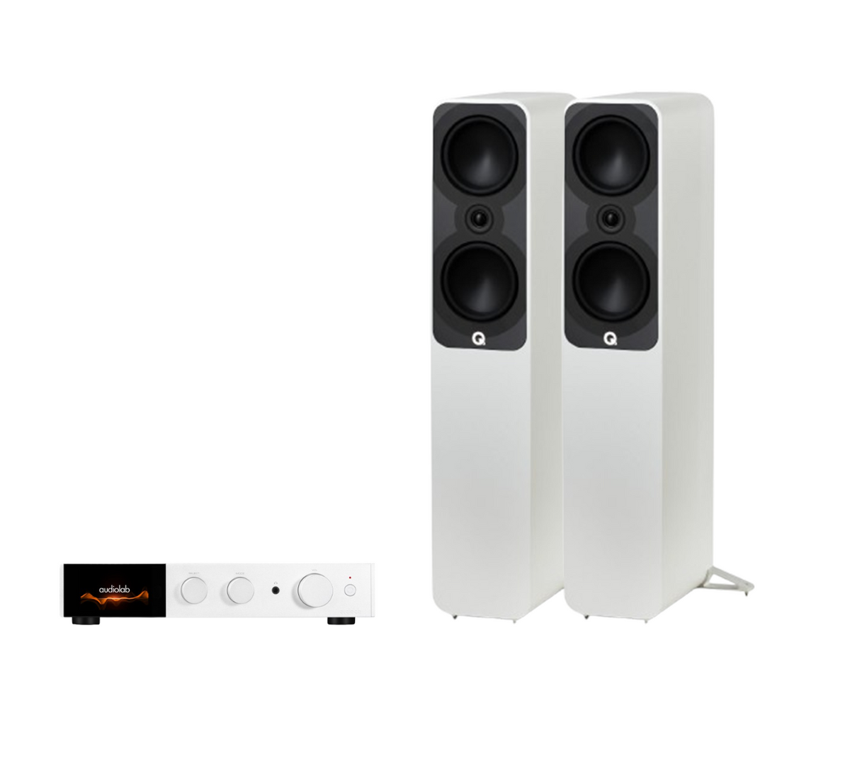 Audiolab 9000A Integrated Amplifier + Q Acoustics 5050 Floor Standing Speakers Package and 5 metres Classic 79 Strand