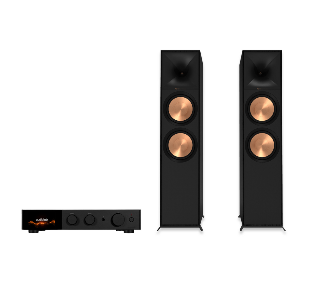 Audiolab 9000A Integrated Amplifier + Klipsch R-800F Floor Standing Speakers Package and 5 metres Classic 79 Strand