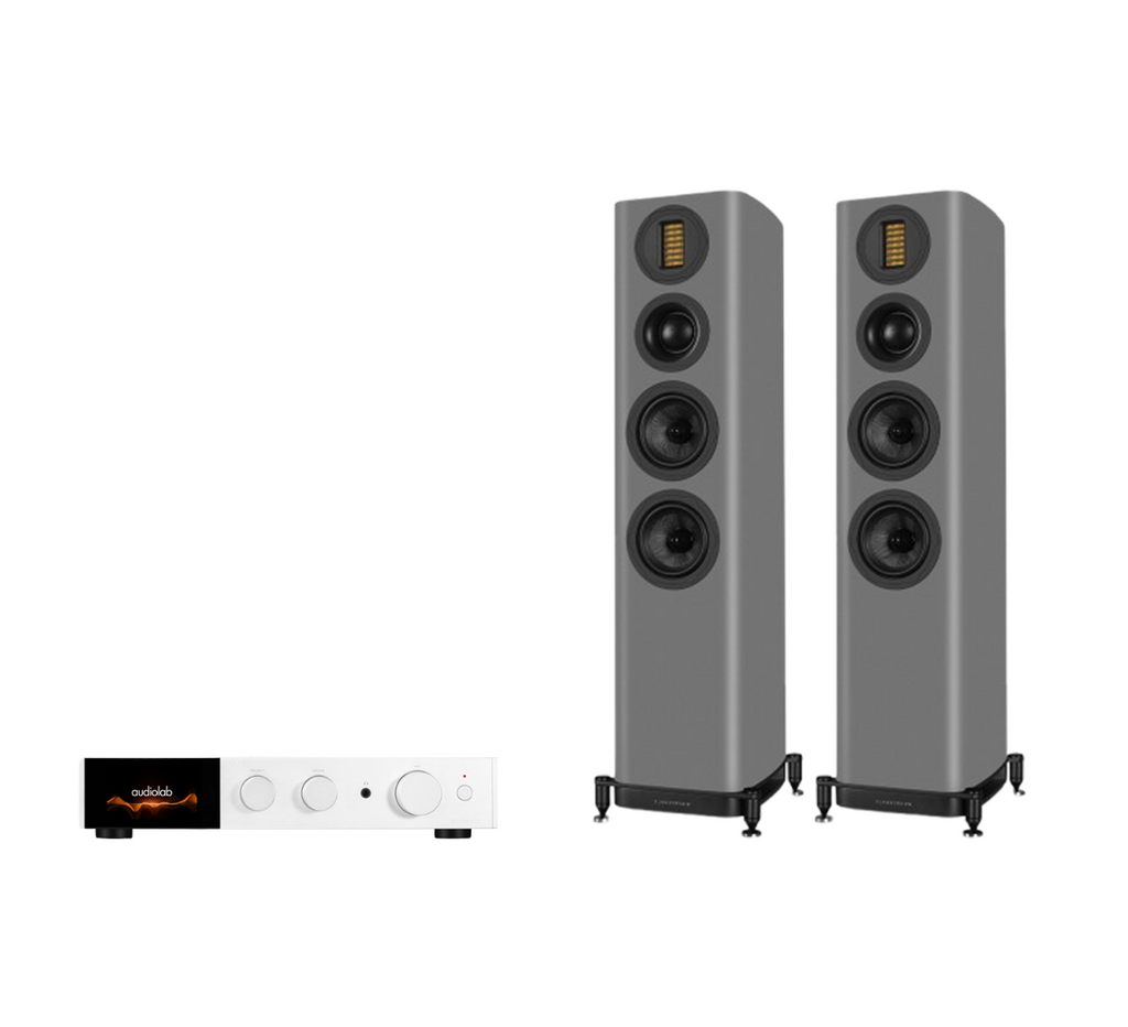 Audiolab 9000A Integrated Amplifier + Wharfedale Evo 5.3 Floor Standing Speakers Package and 5 metres Classic 79 Strand