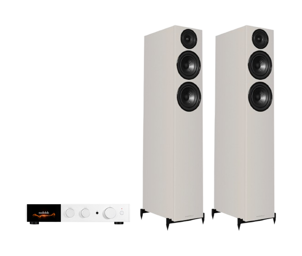 Audiolab 9000A Integrated Amplifier + Wharfedale Diamond 12.4i Floor Standing Speakers Package and 5 metres Classic 79 Strand