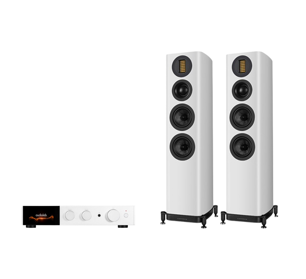 Audiolab 9000A Integrated Amplifier + Wharfedale Evo 5.3 Floor Standing Speakers Package and 5 metres Classic 79 Strand