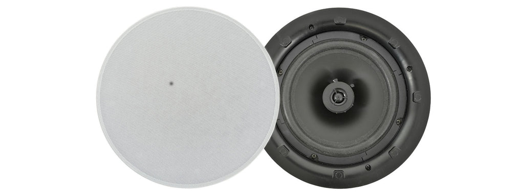 Adastra A8 Powerful Quad Zone Media Stereo Amplifier + 8X 8" Low Profile Ceiling Speaker bundle
