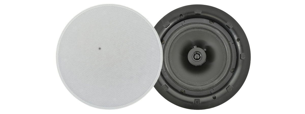 Adastra A8 Powerful Quad Zone Media Stereo Amplifier + 8X 8" Low Profile Ceiling Speaker bundle