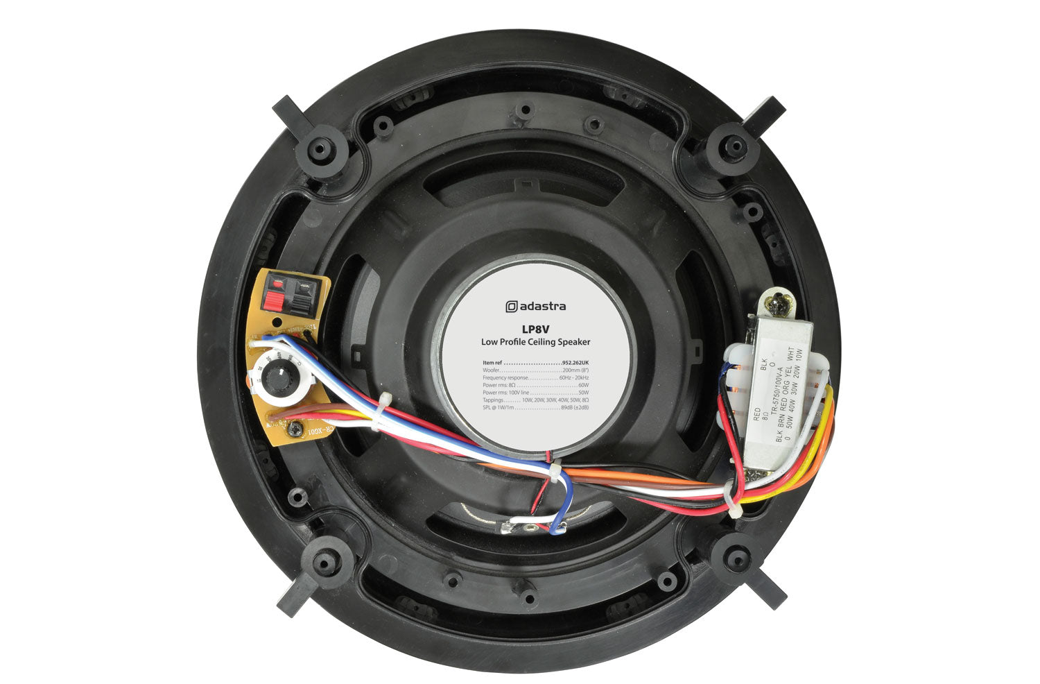Adastra A8 Powerful Quad Zone Media Stereo Amplifier + 8X 8" Low Profile Ceiling Speaker bundle