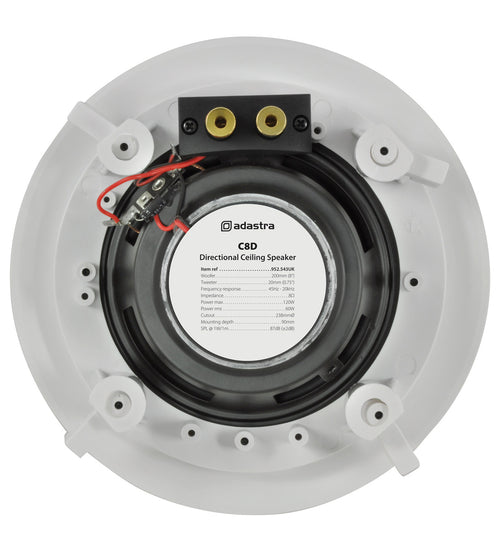 Adastra CD Series 8" Ceiling Speakers with Directional Tweeter