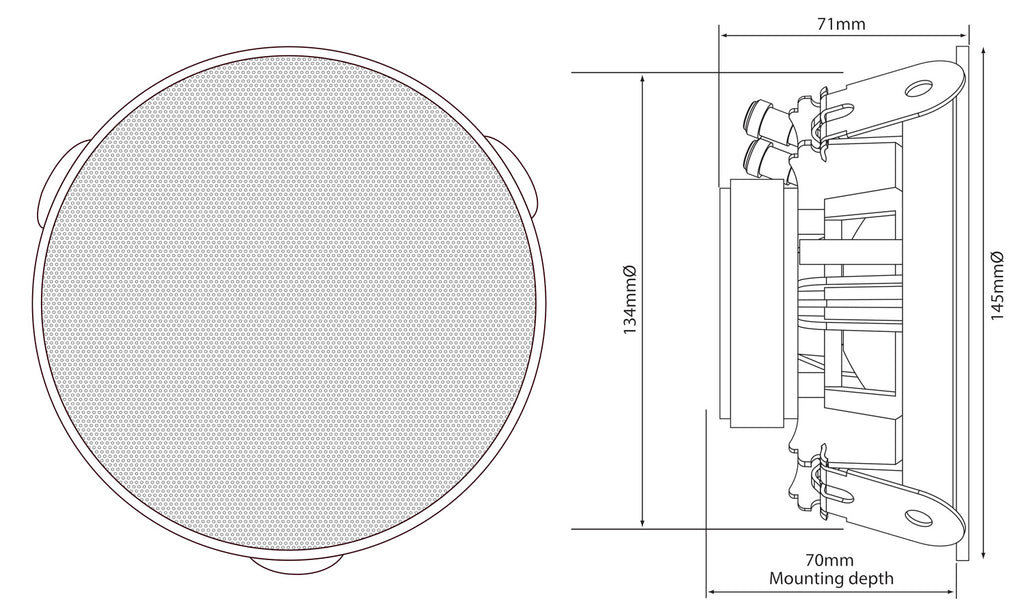 ADASTRA SL4 - 4" Slimline Ceiling Speakers Pair
