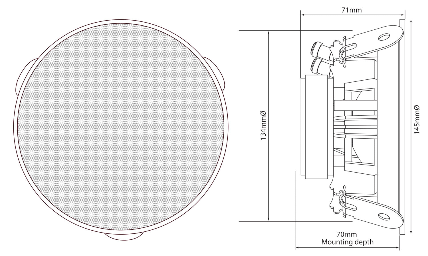 ADASTRA SL4 - 4" Slimline Ceiling Speakers Pair