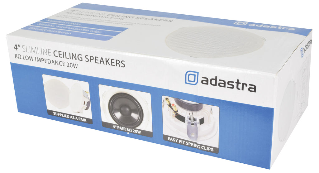 ADASTRA SL4 - 4" Slimline Ceiling Speakers Pair