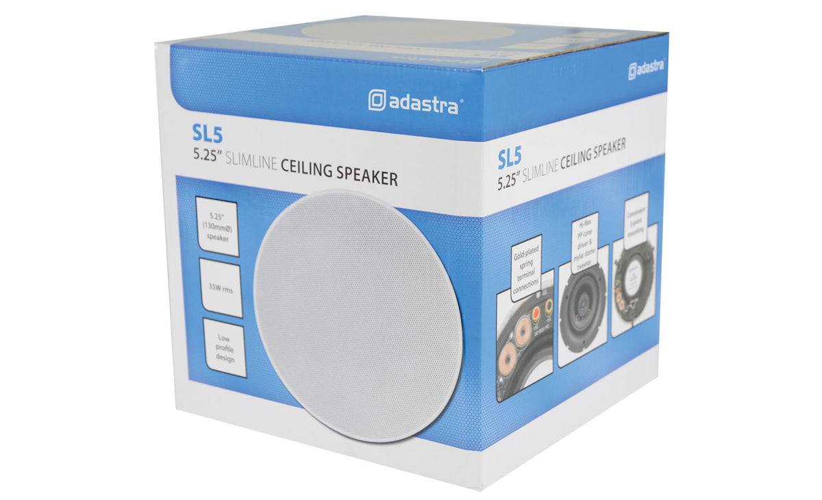 ADASTRA SL5 - 5.25" Slimline Ceiling Speakers Pair