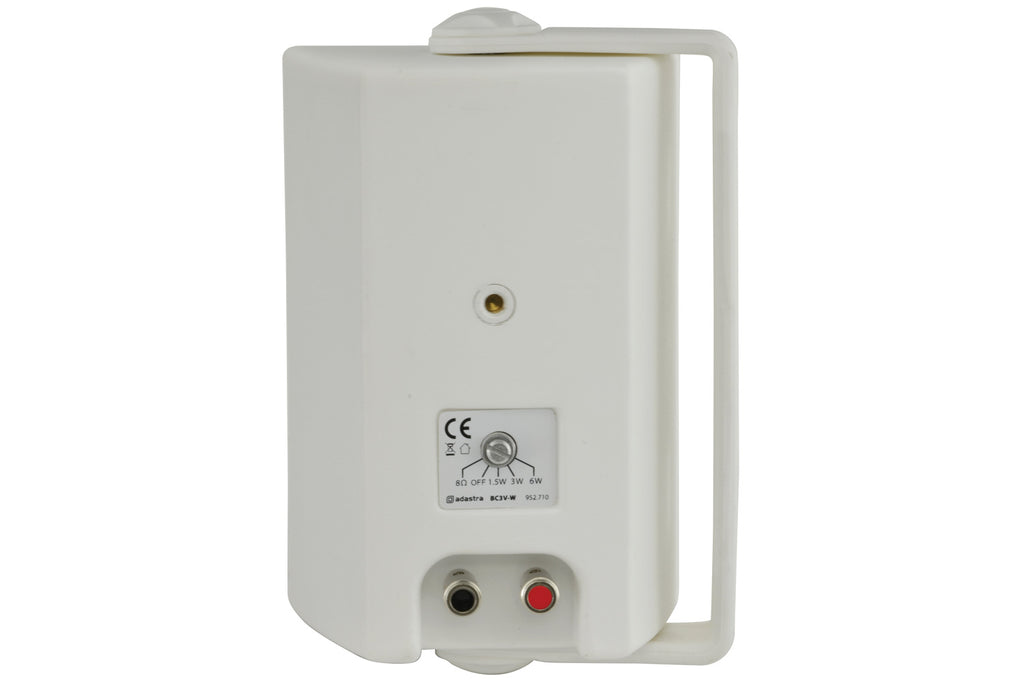 8 x 3" BC3V 100V Wall Speaker Package + Adastra UM60 BT / USB Media Amplifier + Wiring in White
