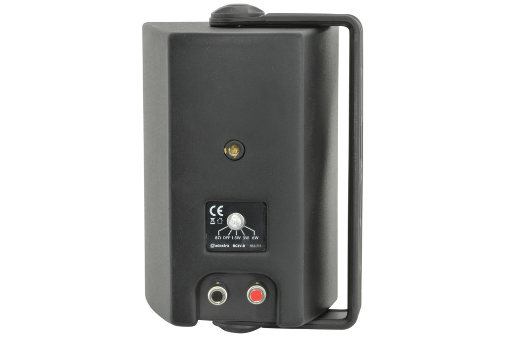 8 x 3" BC3V 100V Wall Speaker Package + Adastra UM60 BT / USB Media Amplifier + Wiring in Black