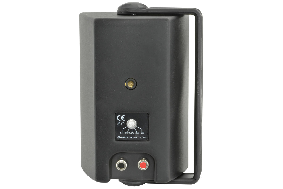 8 x 3" BC3V 100V Wall Speaker Package + Adastra UM60 BT / USB Media Amplifier + Wiring in Black