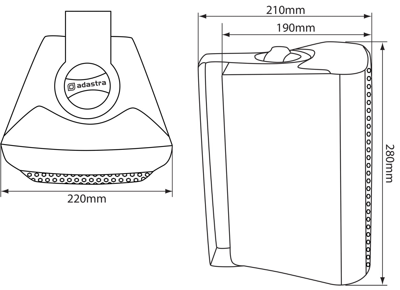 Adastra BC6V Wall Hanging Indoor Speakers 100V - Black (Single)
