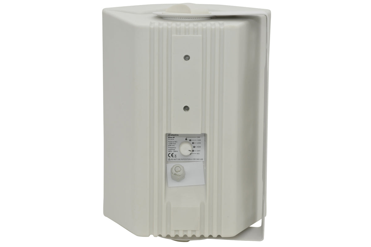 Adastra BP6V Wall Hanging Weatherproof Speakers 100V - White (Single)
