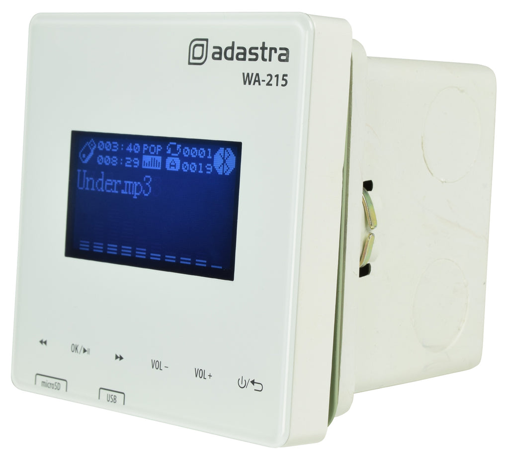 Adastra WA-215 Wall Mount Amplifier 2 x 15W with USB/SD/FM & Bluetooth