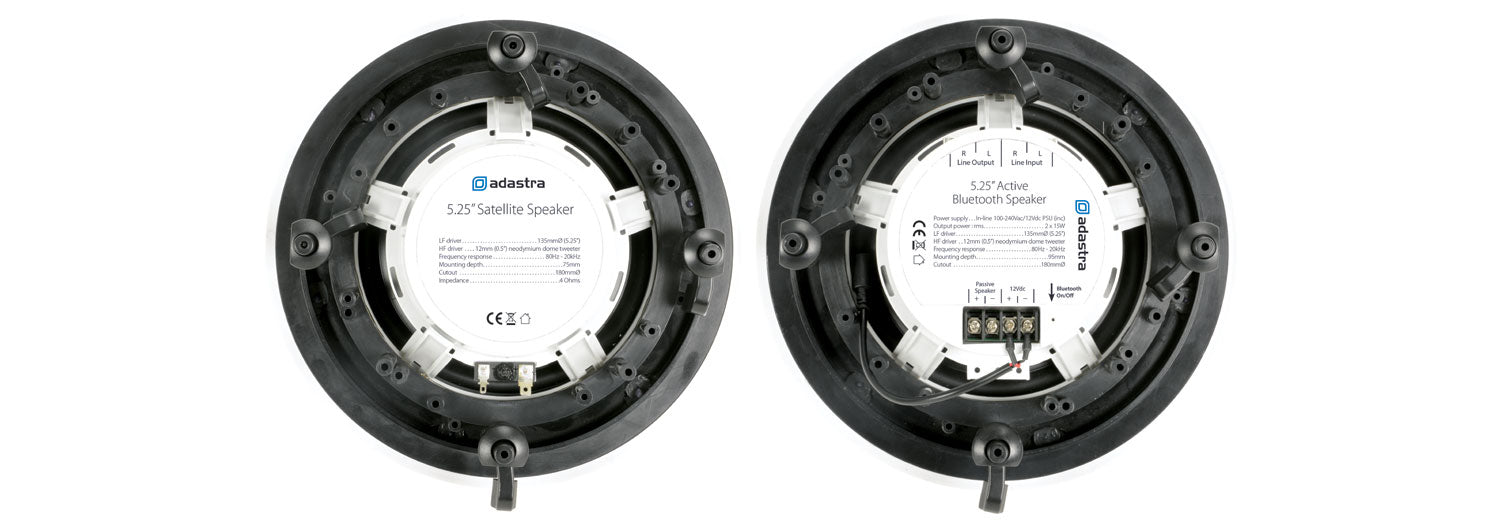 Adastra Bluetooth 5.25" In wall / Ceiling Speakers Set with built in bluetooth