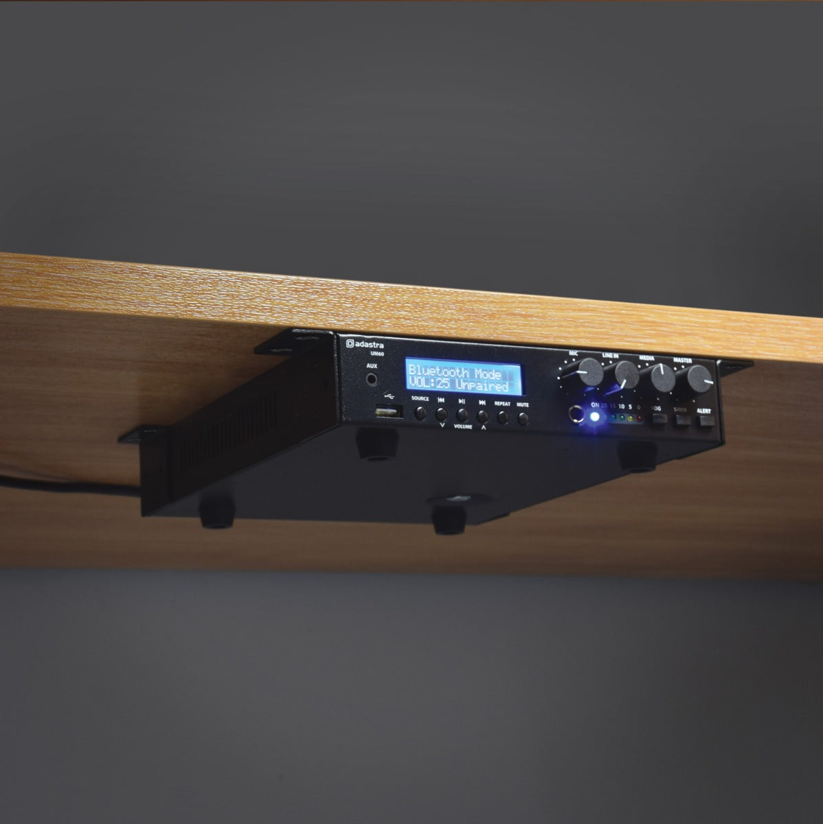 8 x 3" BC3V 100V Wall Speaker Package + Adastra UM60 BT / USB Media Amplifier + Wiring in Black