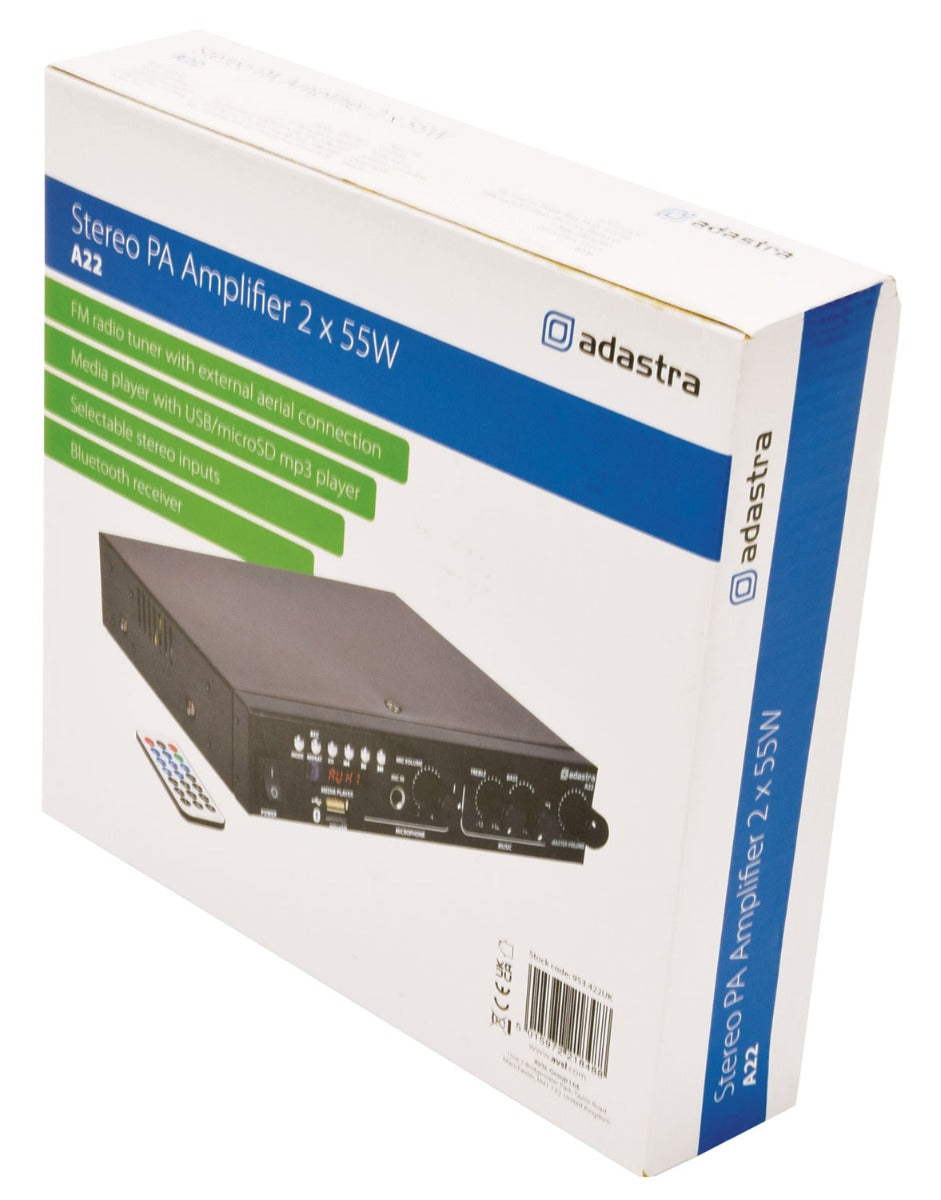 Adastra A22 Stereo PA Amplifier