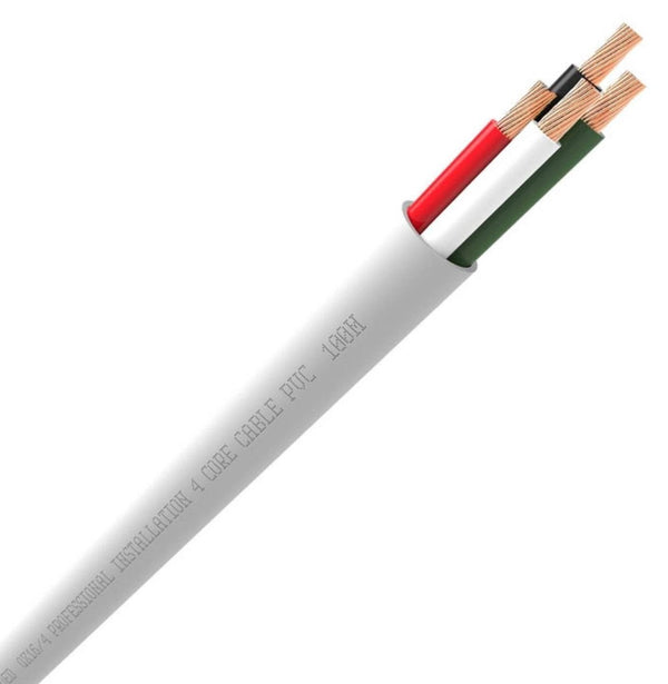 QED QX16/4 White PVC Flame-Ret - 100m
