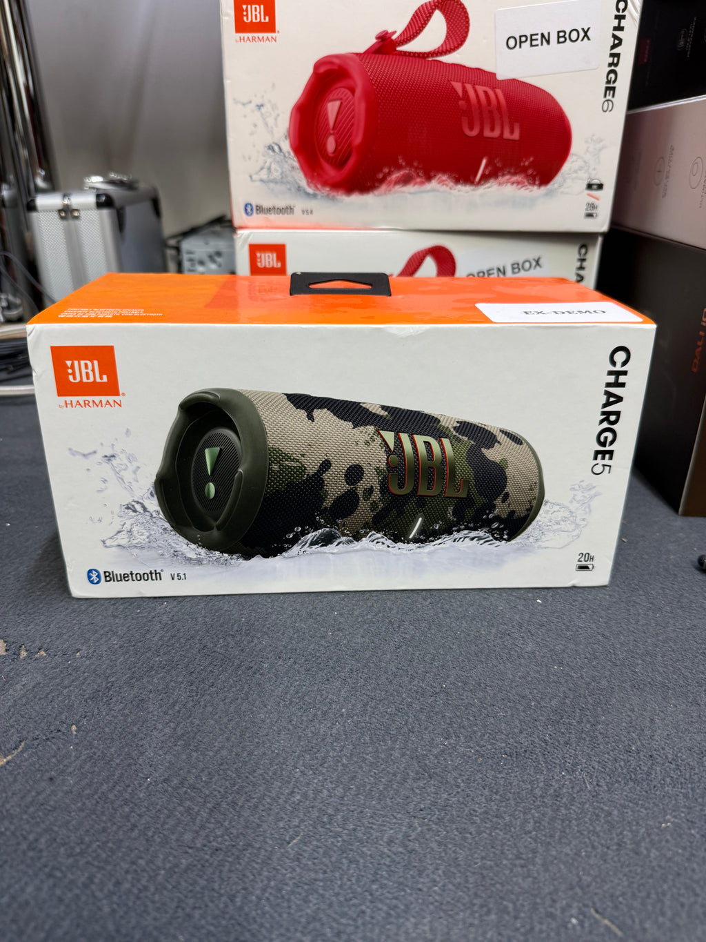 JBL Charge 5 Portable Wireless Bluetooth Waterproof Speaker - Squad - EX-DEMO
