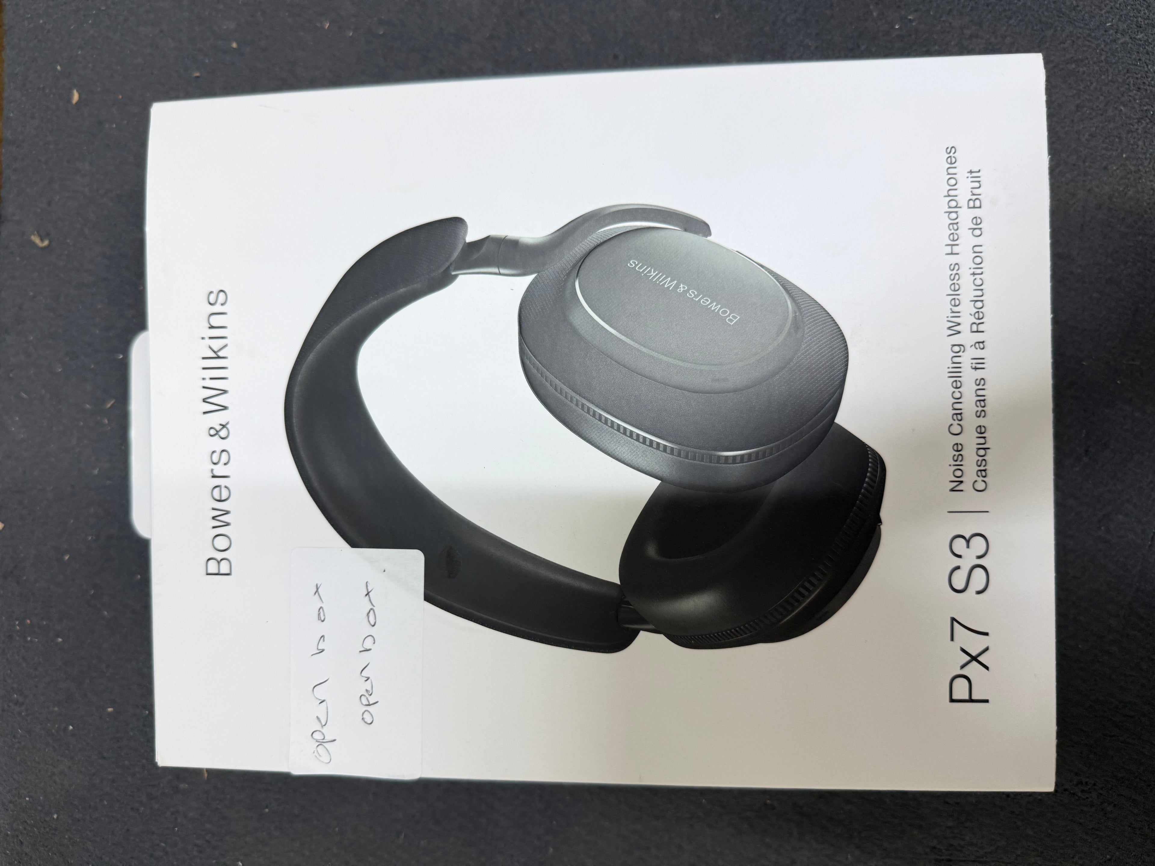 Bowers & Wilkins Px7 S3 High Performance Noise Cancelling Wireless Headphones - Anthracite Black - OPEN BOX