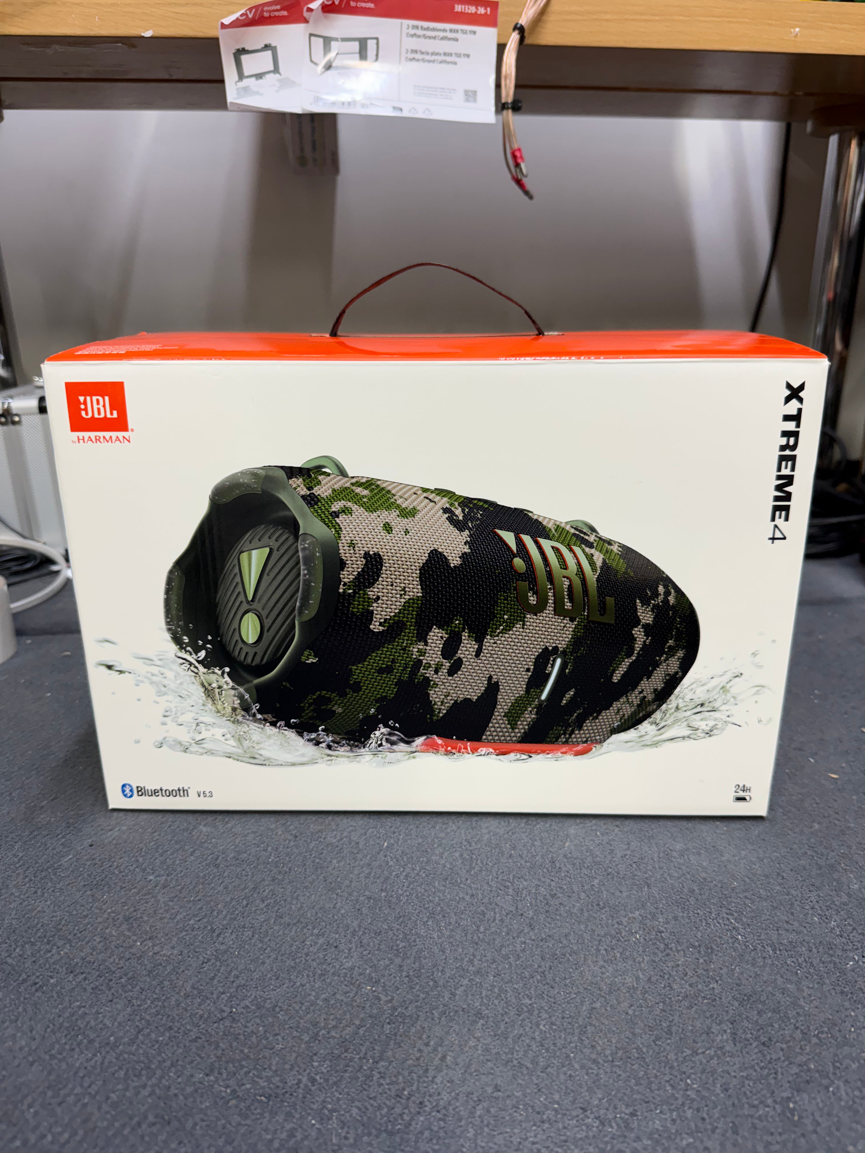 JBL Xtreme 4 - Portable Bluetooth Speaker with Shoulder Strap – Camouflage - OPEN BOX
