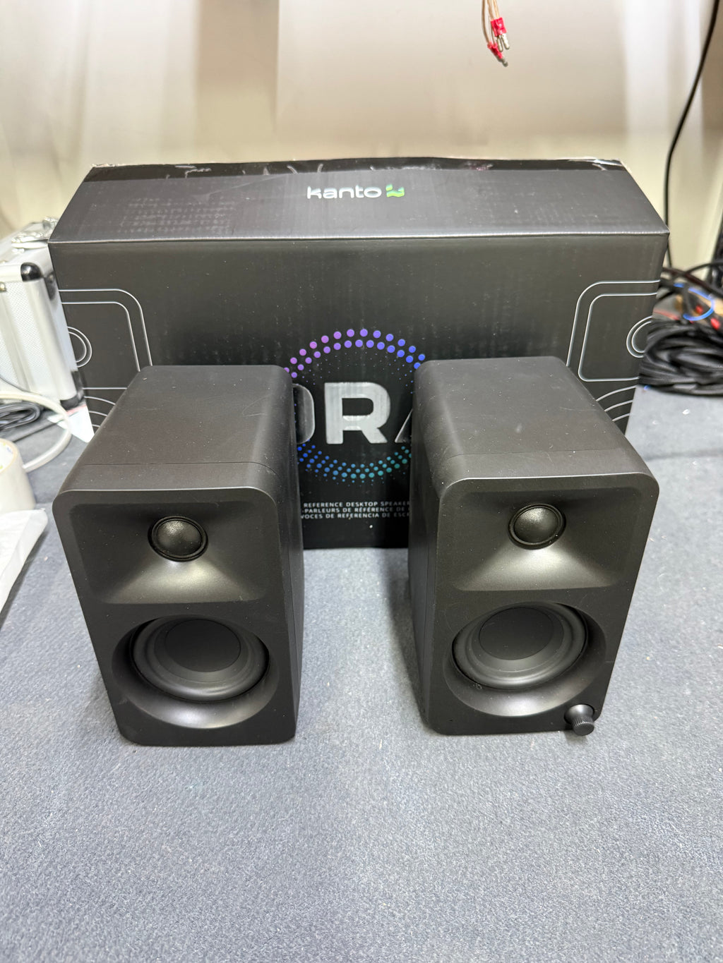 Kanto Ora 100w Powered Reference Desktop Speakers with Bluetooth - Black - EX DEMO