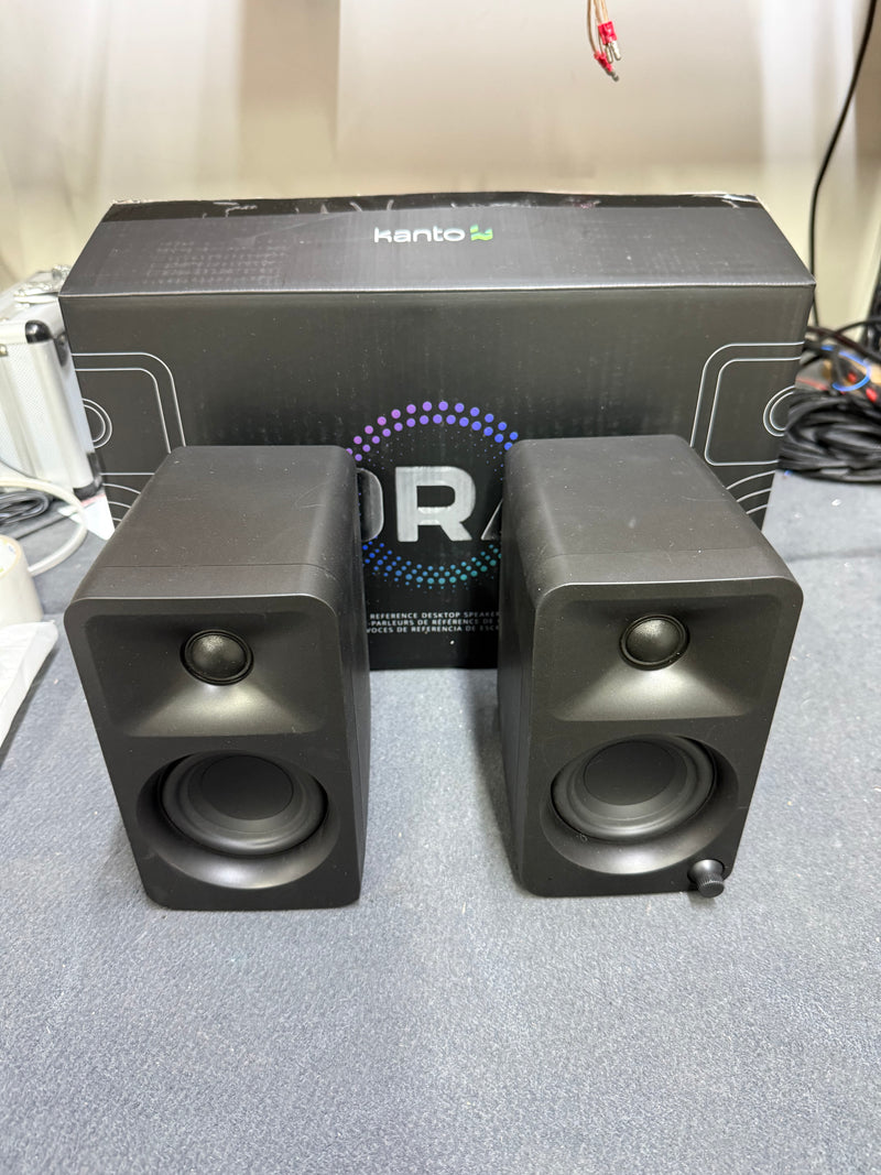 Kanto Ora 100w Powered Reference Desktop Speakers with Bluetooth - Black - EX DEMO